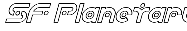 SF Planetary Orbiter font preview